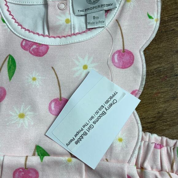 The Proper‎ Peony The Cherry Bloom Girl Bubble NWT size 9mo - Picture 4 of 5